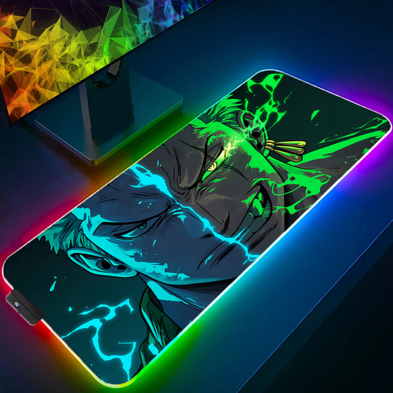 Tech Accessories Desk - 원피스 조로 마우스 패드 RGB 게임