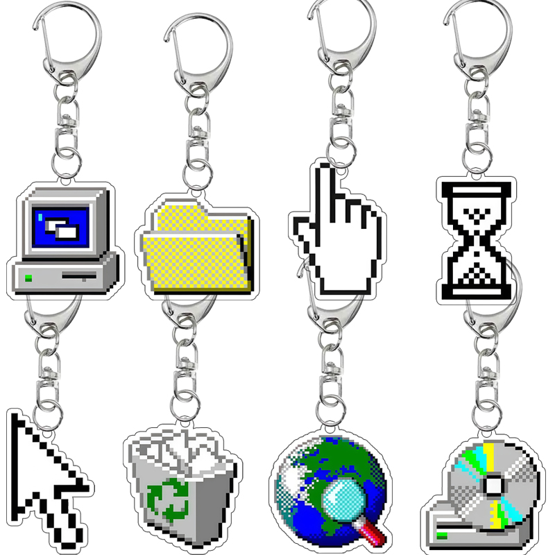 Tech Accessories Icon - 창의적인 양면 인쇄 레트로 픽셀 아트