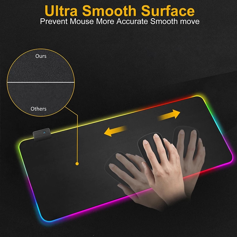 LED 발광 게임용 마우스 패드 대형 글레어 데스크탑  - Tech Desktop Accessories 리뷰 및 가격