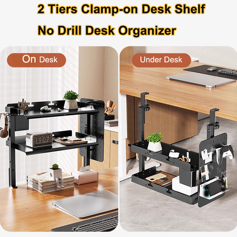 클램프형 14인치 책상 위/아래 2단 선반 유닛 (테이 - Tech Desktop Accessories 리뷰 및 가격