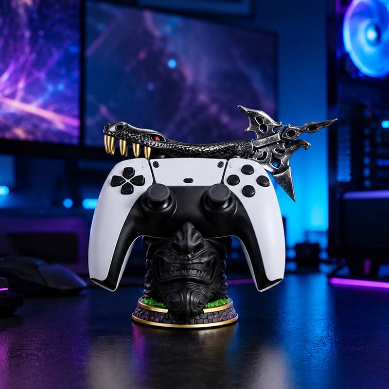 창의적인 모조 데몬 레진 게임 컨트롤러 스탠드 PS5  - Tech Desktop Accessories 리뷰 및 가격