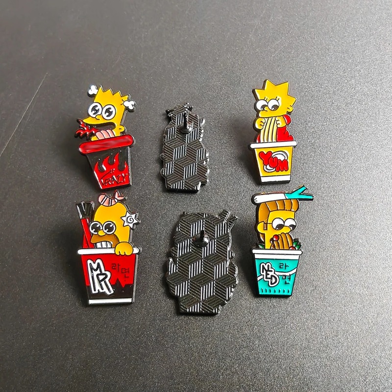 6pcs 세트 심슨 가족 귀여운 재미있는 배지 할로윈  - Vintage Tech Accessories 리뷰 및 가격